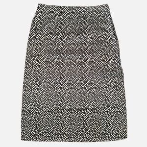 Divided by H&M Satin Black and Green Ditsy Floral Pencil Skirt Size 10